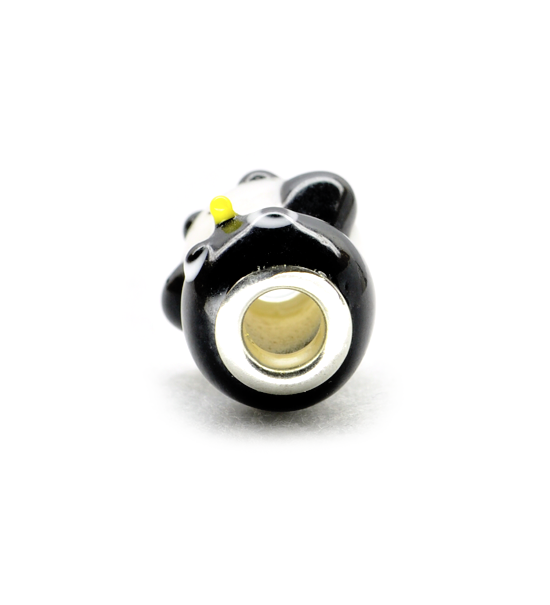 Perla ciambella animaletto (1 pz) 14x10 mm - Pinguino
