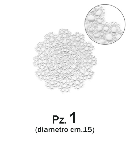 Centrino Cotone Chiacchierino cm 15 - Bianco
