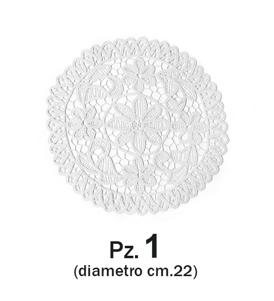 Centrino Cotone Rinascimento cm 22 - Bianco - Clicca l'immagine per chiudere