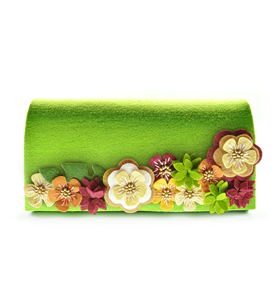 Borsetta in feltro fiorito (Kit fai-da-te) - Verde mela - Clicca l'immagine per chiudere