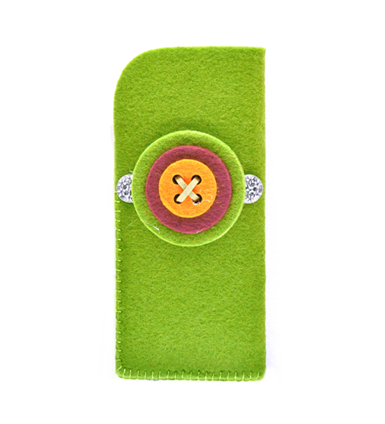 Portaocchiali bottone (Kit fai-da-te) - Verde mela - Clicca l'immagine per chiudere