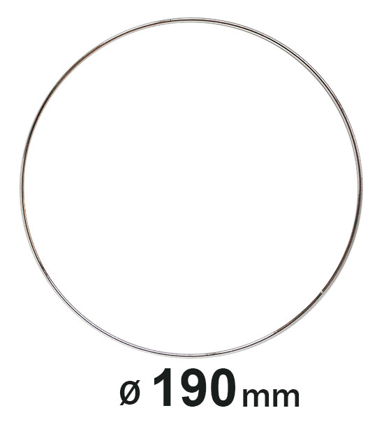 Anello in metallo Pz.1 diametro cm. 19 - Cromo