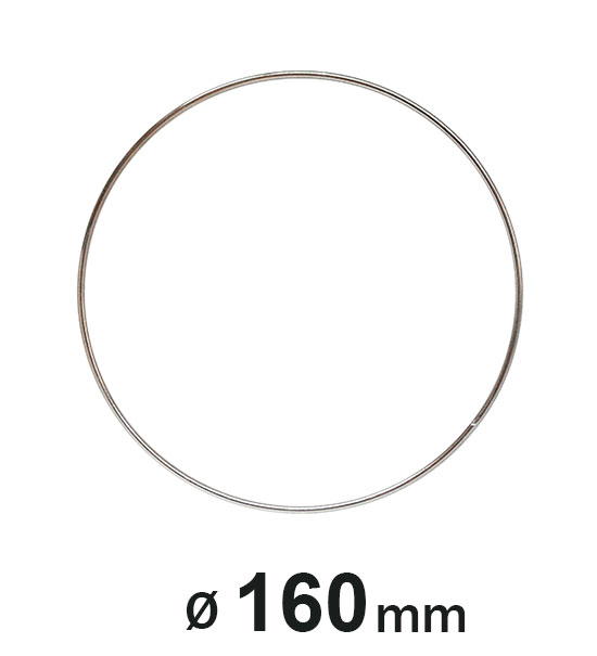 Anello in metallo Pz.1 diametro cm. 16 - Cromo - Clicca l'immagine per chiudere