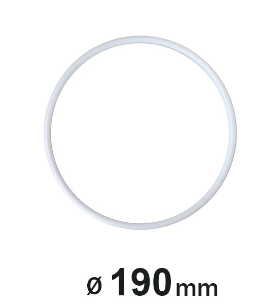Anello in plastica Pz.1 diametro cm. 19 - Bianco - Clicca l'immagine per chiudere