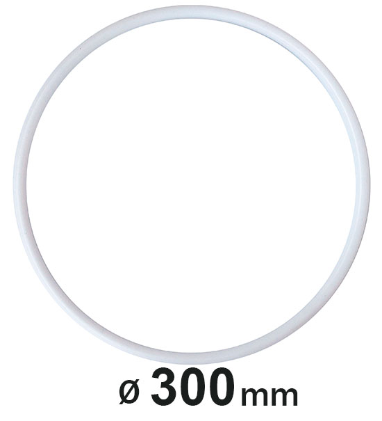 Anello in plastica Pz.1 diametro cm. 30 - Bianco - Clicca l'immagine per chiudere