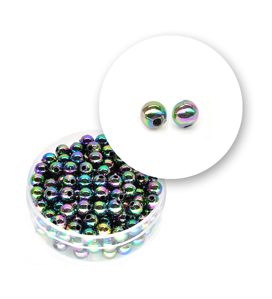 Perle tonde liscie acrilico (10 grammi) ø 5 mm - Scarabeo