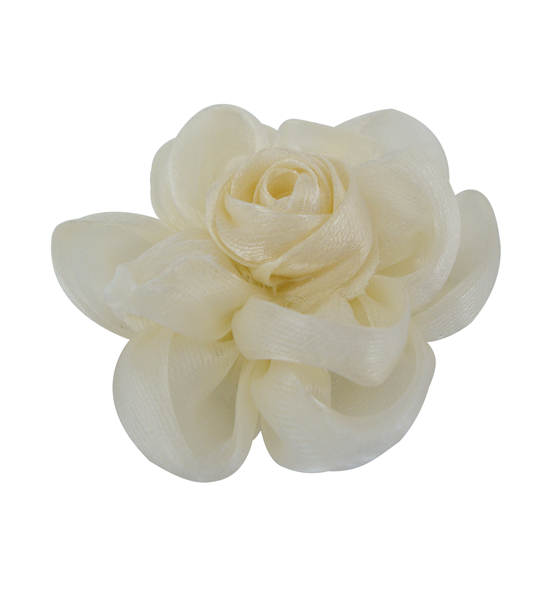 fiore organza mm.70 - col. Bianco