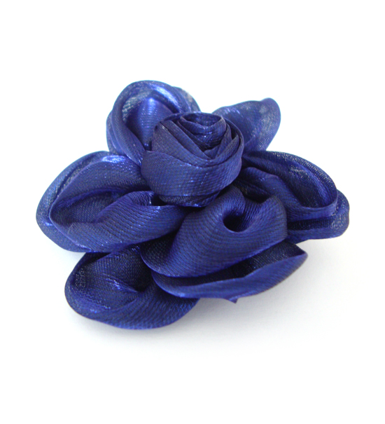 fiore organza mm.70 - col. Blu