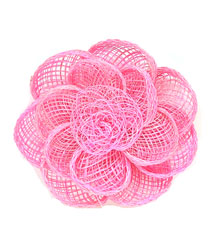 fiore rete in paglia naturale mm.60 - col. Rosa