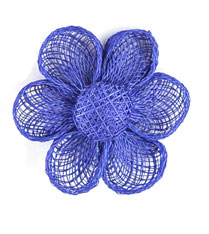 fiore rete in paglia naturale mm.50 - col. Bluette