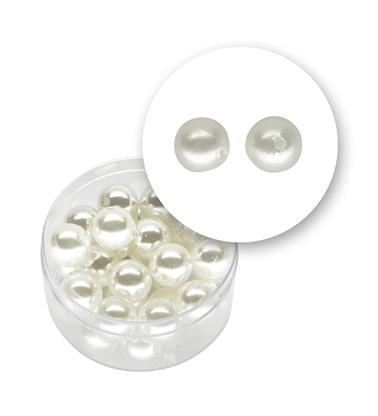Perla bianca tonda (16,3 grammi) Ø 10 mm - Bianco perlato