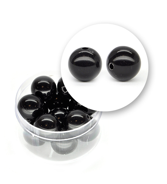 Perle nere tonde (25,3 grammi) - ø 14 mm