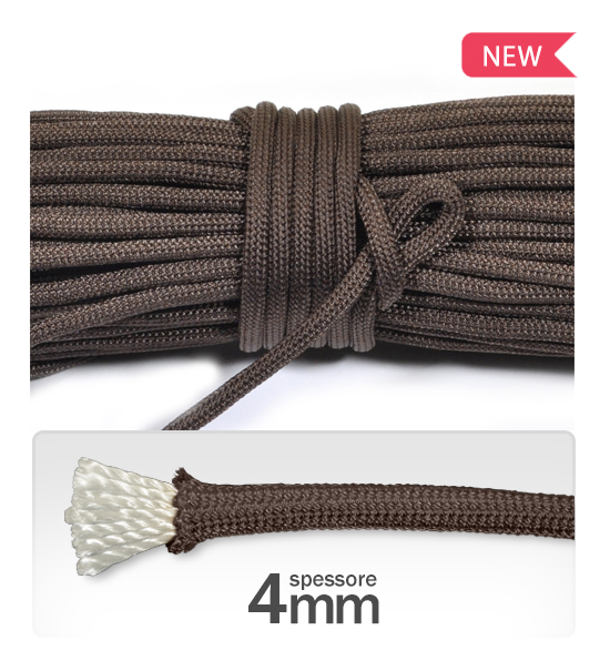 Cord 4 mm "paracord" polyester (3 meters) - Brown