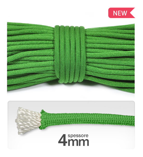 Cord 4 mm "paracord" polyester (3 meters) - Green