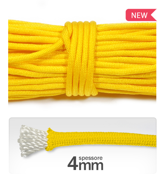 Cord 4 mm "paracord" polyester (3 meters) - Yellow