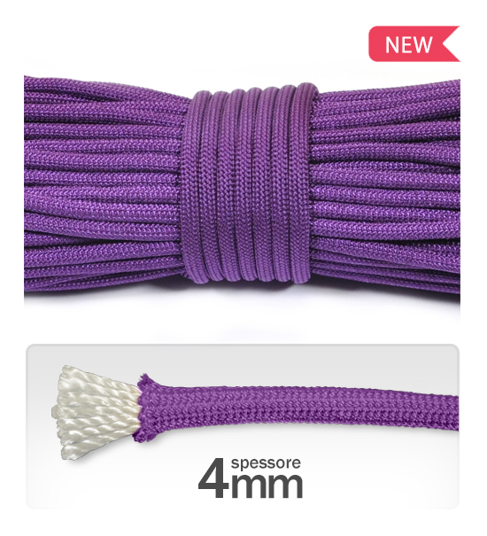 Cord 4 mm "paracord" polyester (3 meters) - Viola