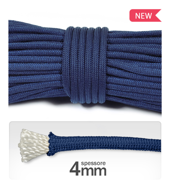 Cord 4 mm "paracord" polyester (3 meters) - Blue Night