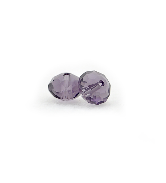Perla ½cristal tallada - Violeta (1 filo)