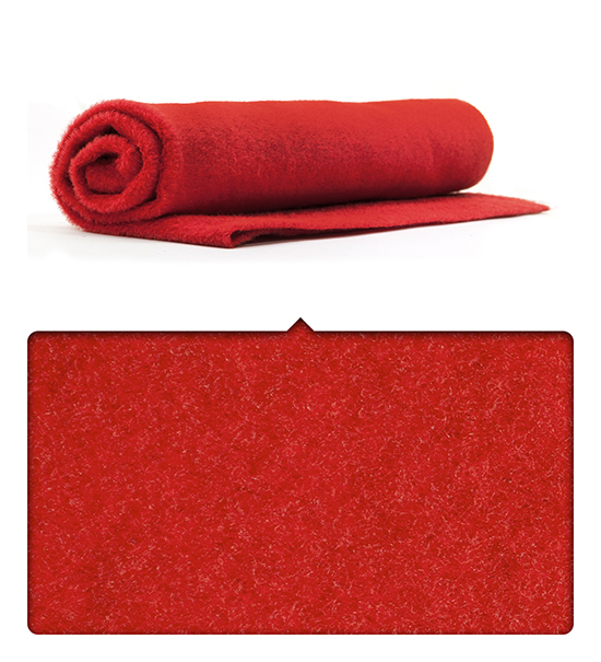 Feltro Nevada (Foglio cm. 50x70) spessore mm. 2 - Rosso