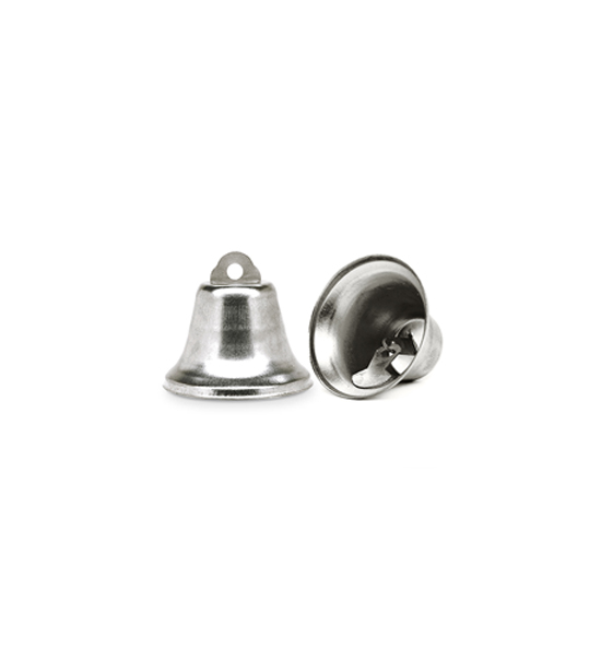 Bells (10 pieces). 18 mm - Silver