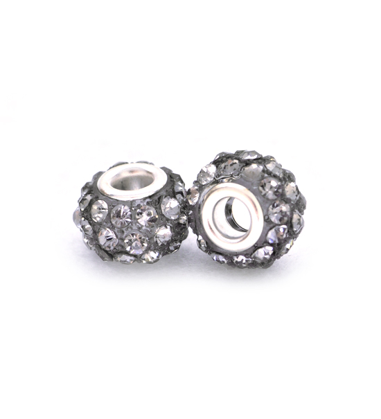 Perlas 36 diamantes de imitación (2 piezas) 10x12 mm -
